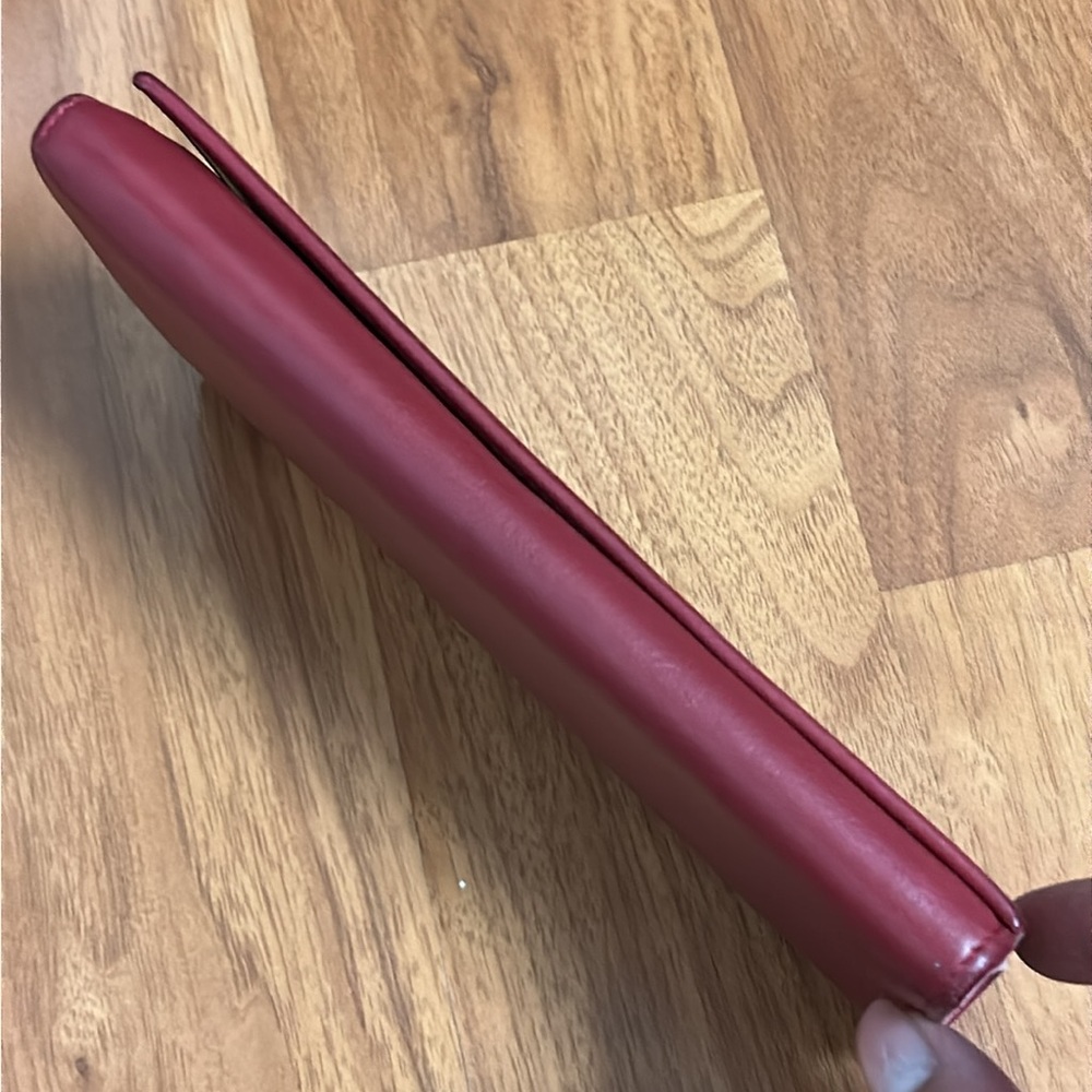 Authentic YSL Red / Burgundy Leather Flap Wallet - Picture 16 of 16